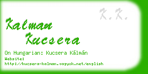 kalman kucsera business card